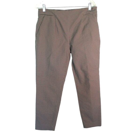 Zara Pants - Zara Women's Multi Color Checked Mid Rise Tapered Leg Dress Pants Size Large